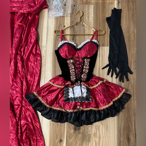 Spirit Little Red Riding Hood Corset Gloves Cape Costume Play Size M - Picture 8 of 16